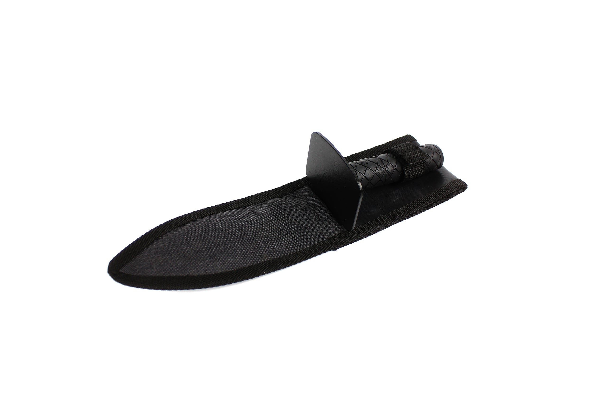 Swagier håndspade/kniv med serratert blad og lærslire