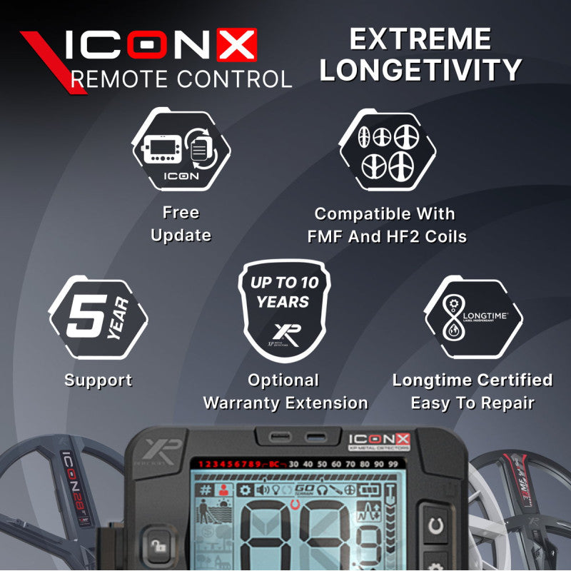 XP ICON-X metalldetektor med WSAST hodetelefoner
