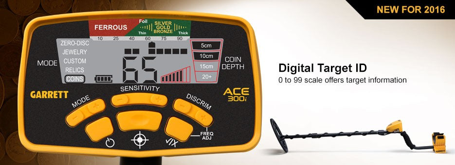 Pakketilbud! Garrett ACE 300i metalldetektor. Fra 12 år