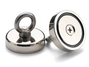 Supermagnet ca 110 kg løftekraft. Bolt og øyemutter.