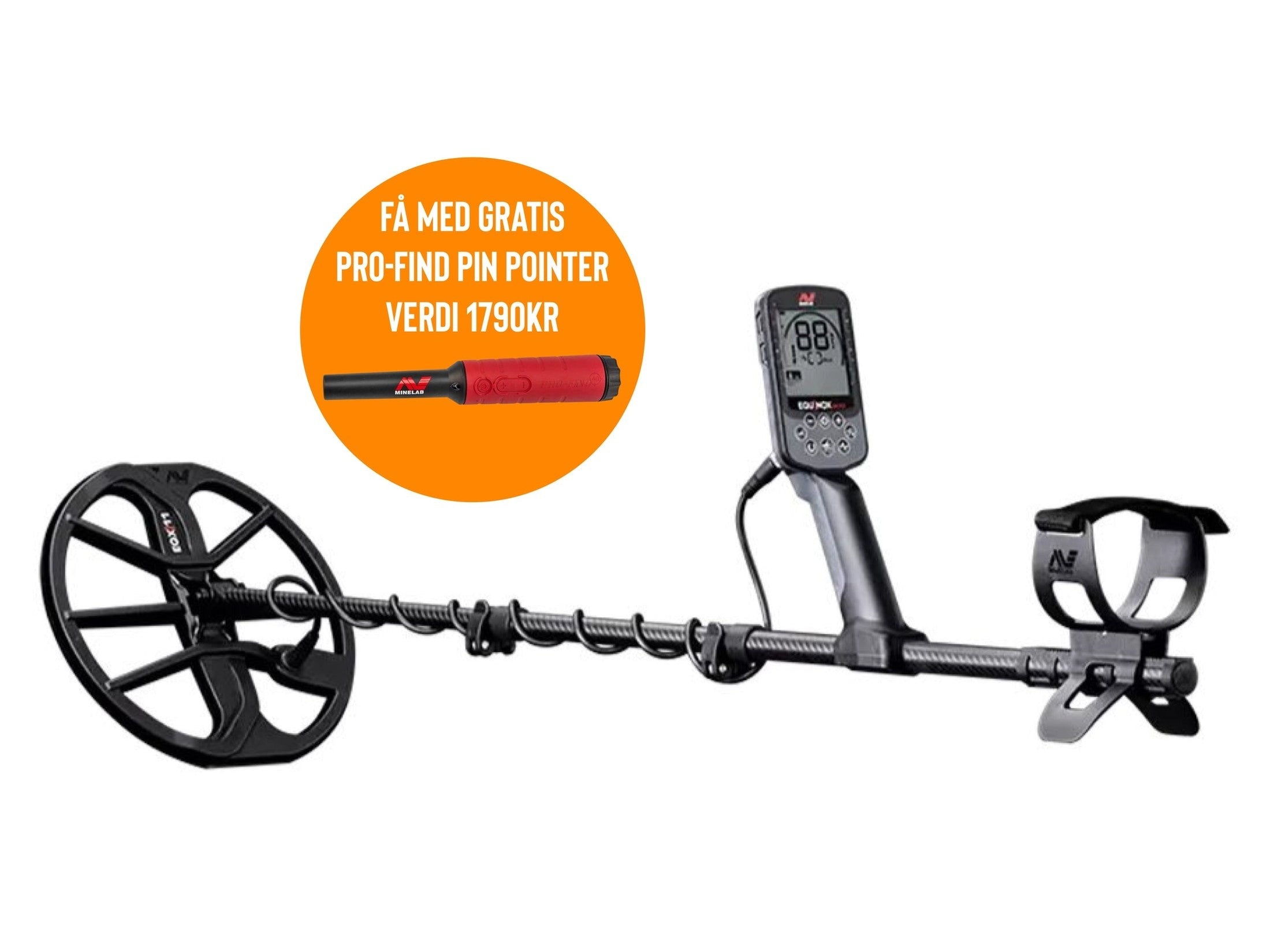 Pakketilbud! Minelab Equinox 900 metalldetektor.