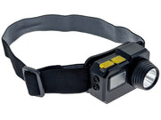 Hodelykt, 200 lumen og oppladbar. Av/på sensor.