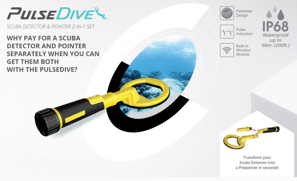 PulseDive metalldetektor og pinpointer