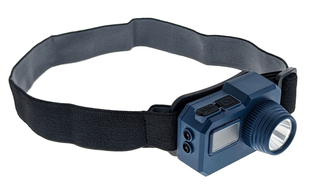 Hodelykt, 200 lumen og oppladbar. Av/på sensor.