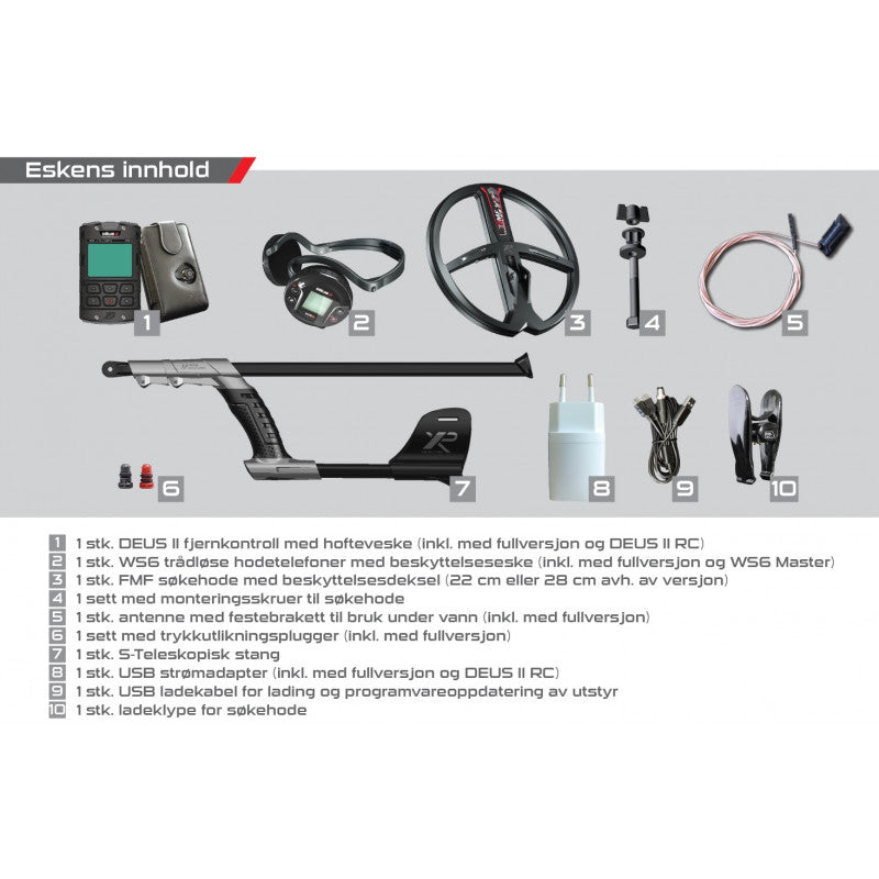 XP DEUS II metalldetektor (28FMF-RC-WS6)