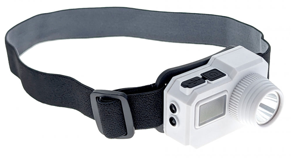 Hodelykt, 200 lumen og oppladbar. Av/på sensor.