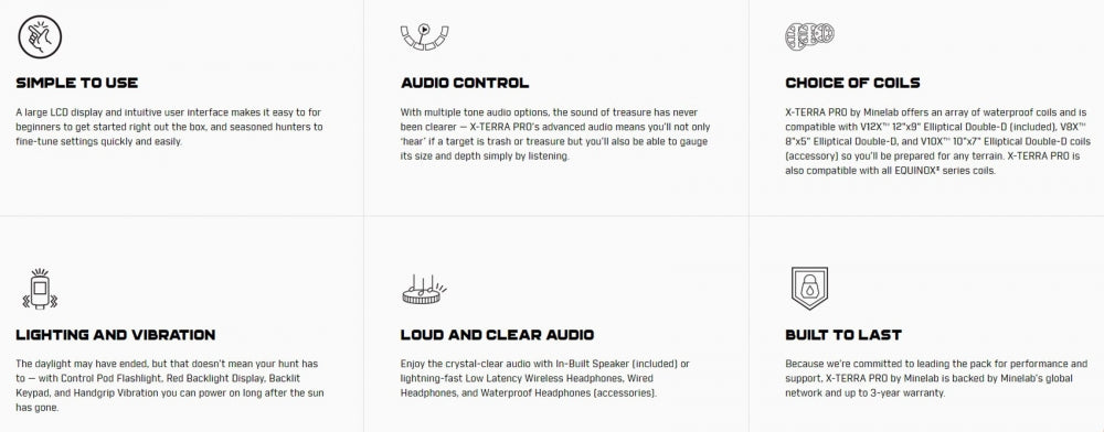 Minelab X-Terra Pro metalldetektor. Fra 14 år
