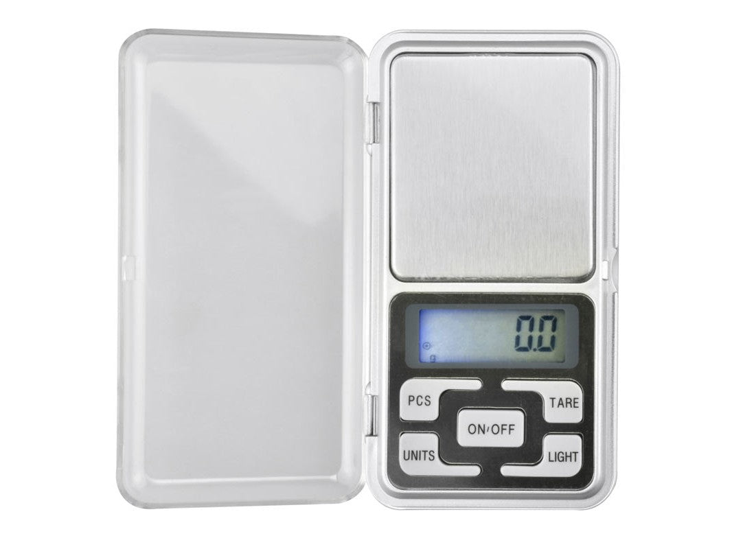 Liten lommevekt / digitalvekt. Maks 500 gr, Nøyaktighet 0,1 gr